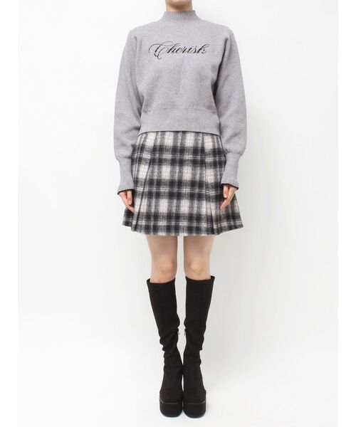 CALNAMUR(カルナムール)の「ロゴハイゲージトップス(ニット/セーター・レディース・グレー/ネイビー/レッド・FREE)」の17枚目の写真