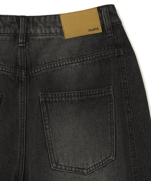 X-girl（エックスガール）の「WIDE BAGGY DENIM PANTS（デニムパンツ・レディース・ブラック/ライトインディゴブルー・S/M）」の15枚目の写真