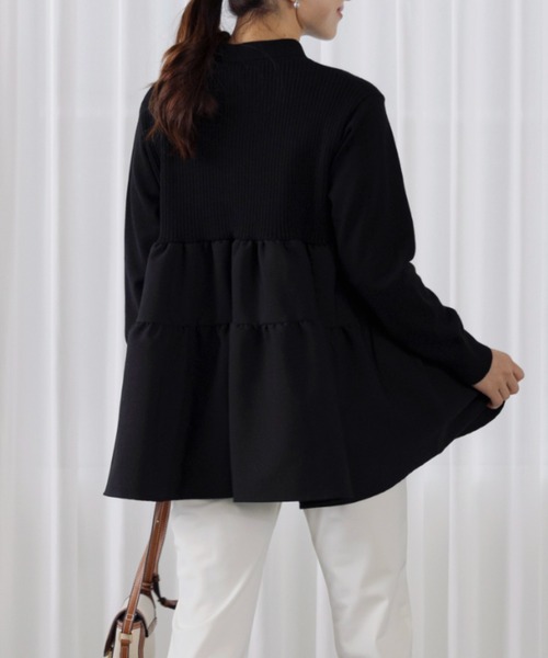 SONO/ソーノ】ﾃｨｱｰﾄﾞﾌﾚｱ ﾁｭﾆｯｸﾆｯﾄﾌﾟﾙｵｰﾊﾞｰ（ニット/セーター）｜Sono