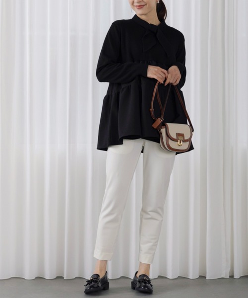 SONO/ソーノ】ﾃｨｱｰﾄﾞﾌﾚｱ ﾁｭﾆｯｸﾆｯﾄﾌﾟﾙｵｰﾊﾞｰ（ニット/セーター）｜Sono