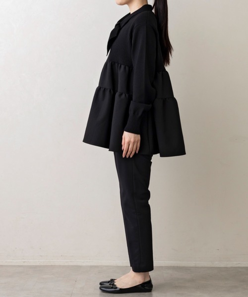 SONO/ソーノ】ﾃｨｱｰﾄﾞﾌﾚｱ ﾁｭﾆｯｸﾆｯﾄﾌﾟﾙｵｰﾊﾞｰ（ニット/セーター）｜Sono