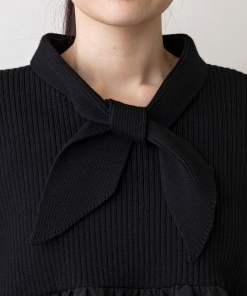 SONO/ソーノ】ﾃｨｱｰﾄﾞﾌﾚｱ ﾁｭﾆｯｸﾆｯﾄﾌﾟﾙｵｰﾊﾞｰ（ニット/セーター）｜Sono