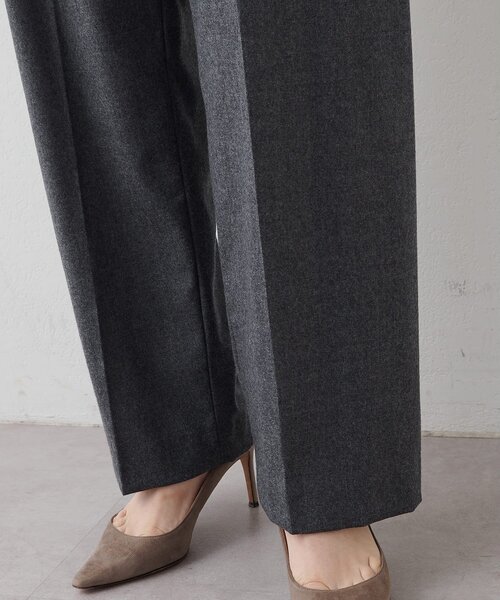Whim Gazette(ウィムガゼット)の「サキソニーウールパンツ(その他パンツ・レディース・ホワイト系その他/チャコールグレー・FREE)」の9枚目の写真