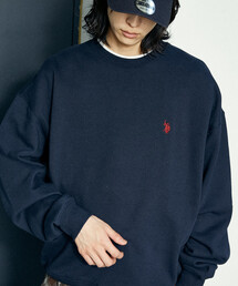 U.S. POLO ASSN.（ユーエスポロアッスン）の「U.S. POLO ASSN./ユーエスポロアッスン 別注 CREW NECK SWEAT/ワンポイント刺繍裏起毛スウェット(限定展開)（スウェット）」