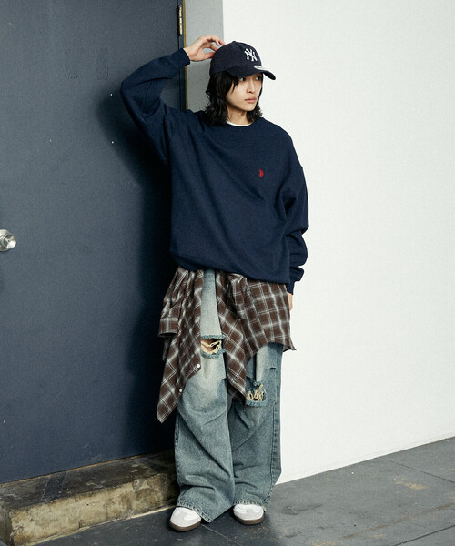 セール】U.S. POLO ASSN./ユーエスポロアッスン 別注 CREW NECK SWEAT