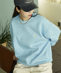 U.S. POLO ASSN.（ユーエスポロアッスン）の「U.S. POLO ASSN./ユーエスポロアッスン 別注 CREW NECK SWEAT/ワンポイント刺繍裏起毛スウェット(限定展開)（スウェット）」