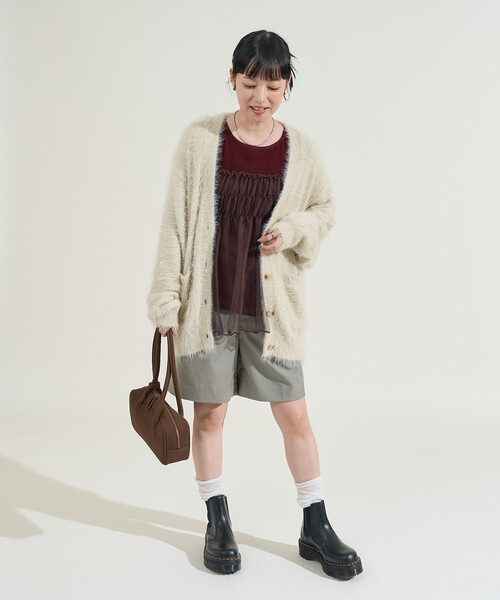 セール】染めわけ シャギーニットカーディガン（カーディガン/ボレロ