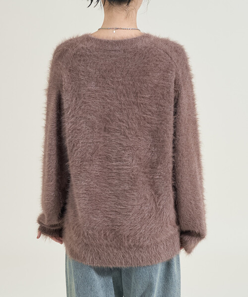 セール】染めわけ シャギーニットカーディガン（カーディガン/ボレロ