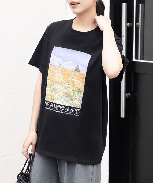 ReRe(リリ)の「選べる5type プリントTシャツ(Tシャツ/カットソー・レディース・ブラック/ブラック系その他2/ブラック系その他/ホワイト系その他4/ホワイト系その他2/ブラック系その他3/ホワイト/ホワイト系その他/ブラック系その他4/ホワイト系その他3・MEDIUM)」の7枚目の写真