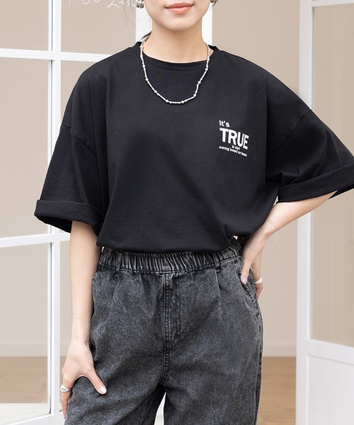 ReRe(リリ)の「選べる5type プリントTシャツ(Tシャツ/カットソー・レディース・ブラック/ブラック系その他2/ブラック系その他/ホワイト系その他4/ホワイト系その他2/ブラック系その他3/ホワイト/ホワイト系その他/ブラック系その他4/ホワイト系その他3・MEDIUM)」の10枚目の写真