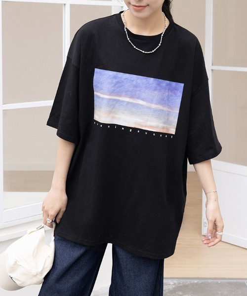 ReRe(リリ)の「選べる5type プリントTシャツ(Tシャツ/カットソー・レディース・ブラック/ブラック系その他2/ブラック系その他/ホワイト系その他4/ホワイト系その他2/ブラック系その他3/ホワイト/ホワイト系その他/ブラック系その他4/ホワイト系その他3・MEDIUM)」の11枚目の写真