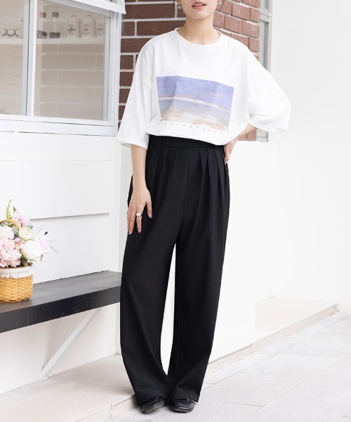 ReRe(リリ)の「選べる5type プリントTシャツ(Tシャツ/カットソー・レディース・ブラック/ブラック系その他2/ブラック系その他/ホワイト系その他4/ホワイト系その他2/ブラック系その他3/ホワイト/ホワイト系その他/ブラック系その他4/ホワイト系その他3・MEDIUM)」の16枚目の写真