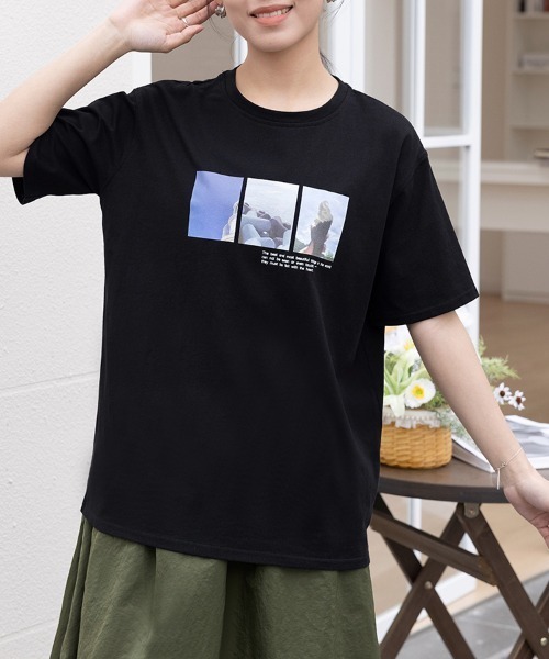 ReRe(リリ)の「選べる5type プリントTシャツ(Tシャツ/カットソー・レディース・ブラック/ブラック系その他2/ブラック系その他/ホワイト系その他4/ホワイト系その他2/ブラック系その他3/ホワイト/ホワイト系その他/ブラック系その他4/ホワイト系その他3・MEDIUM)」の21枚目の写真