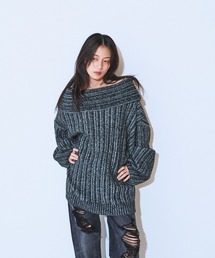 JEANASIS | ランダムリブオフショルプルオーバー/603805(ニット/セーター)