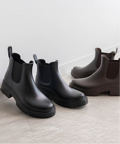 RANDA(ランダ)の「ボリュームソールサイドゴアレインブーツ(レインシューズ・レディース・ブラック/ダークブラウン・S/M)」の11枚目の写真