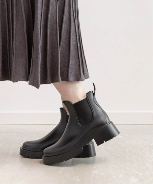 RANDA(ランダ)の「ボリュームソールサイドゴアレインブーツ(レインシューズ・レディース・ブラック/ダークブラウン・S/M)」の10枚目の写真