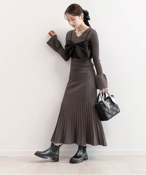 RANDA(ランダ)の「ボリュームソールサイドゴアレインブーツ(レインシューズ・レディース・ブラック/ダークブラウン・S/M)」の4枚目の写真