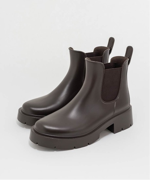 RANDA(ランダ)の「ボリュームソールサイドゴアレインブーツ(レインシューズ・レディース・ブラック/ダークブラウン・S/M)」の12枚目の写真