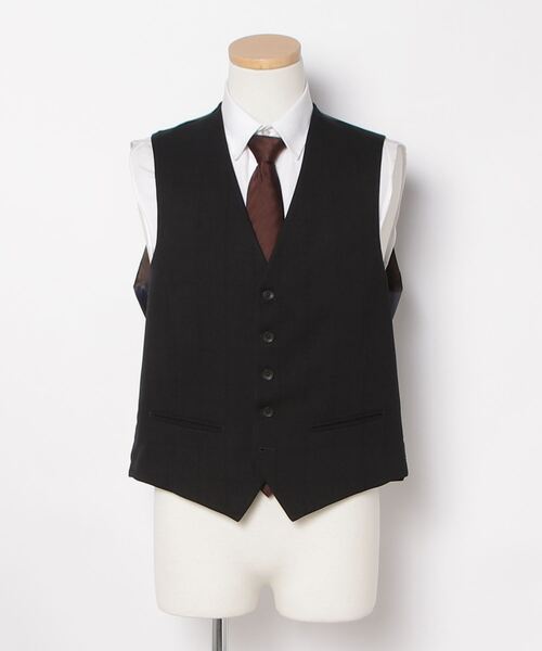 Perfect Suit FActory（パーフェクトスーツファクトリー）の「《WOOLY WASH SUIT》WEB限定スーツ【洗える/ウールライク】スリーピース　千鳥×ウィンドペン　ブラック（スーツセット・メンズ・ブラック・AB6/AB7/Y5/Y6/AB5/A5/A6/A4/A7/AB4/AB8/A8/Y7/Y4）」の18枚目の写真