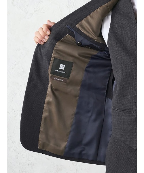 Perfect Suit FActory（パーフェクトスーツファクトリー）の「《WOOLY WASH SUIT》WEB限定スーツ【洗える/ウールライク】スリーピース　千鳥×ウィンドペン　ブラック（スーツセット・メンズ・ブラック・AB6/AB7/Y5/Y6/AB5/A5/A6/A4/A7/AB4/AB8/A8/Y7/Y4）」の8枚目の写真