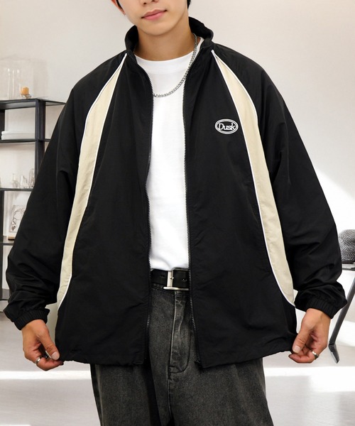 ボリューム袖 タスランナイロン 短丈可 フルジップ トラックジャケット