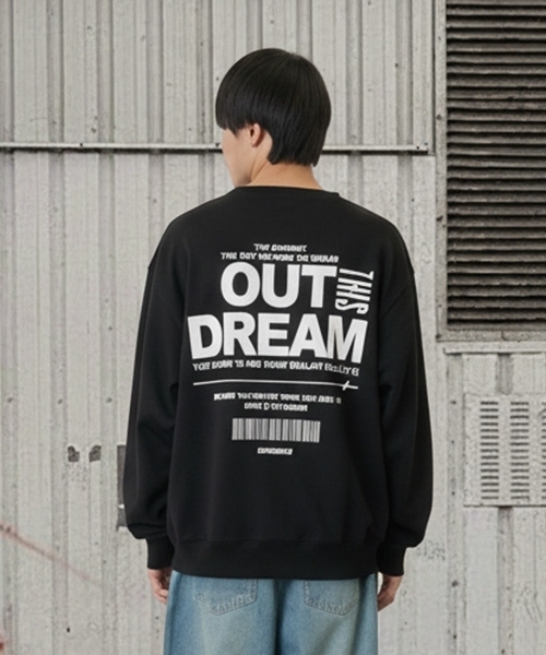 GLAZOS（グラソス）の「【プチプラ】【乾きやすい】アソートバックプリントトレーナー（スウェット・キッズ・ブラック/オートミール/パープル/ブラウン・150cm/160cm/170cm）」の2枚目の写真