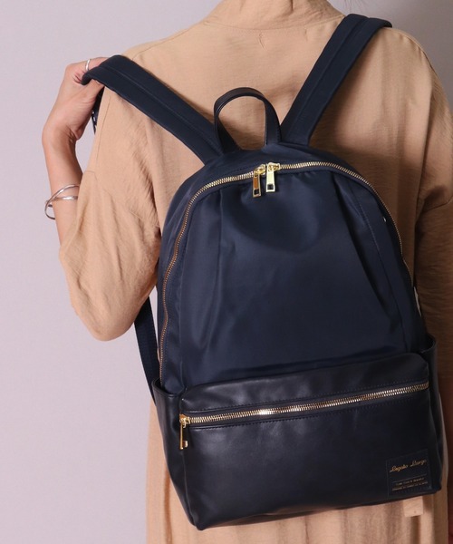 Legato Largo(レガートラルゴ)の「(LF)【Legato Largo】10ポケット/15L コンビネーション リュック(バックパック/リュック・レディース・ブラック/ネイビー/グレー/グレイッシュベージュ・ONE SIZE)」の4枚目の写真