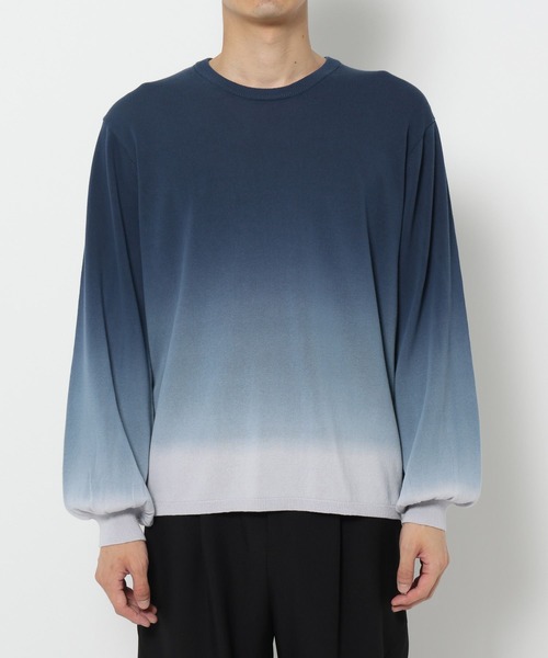 HARE(ハレ)の「グラデーションニットプルオーバー(HARE)(ニット/セーター・メンズ・ブラック系その他/ブルー系その他・FREE)」の9枚目の写真