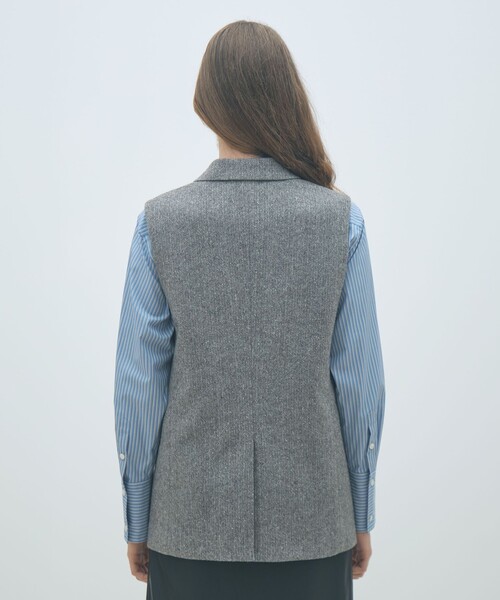 セール】ネップヘリンボーン ダブルブレストジレ（ベスト）｜MACPHEE