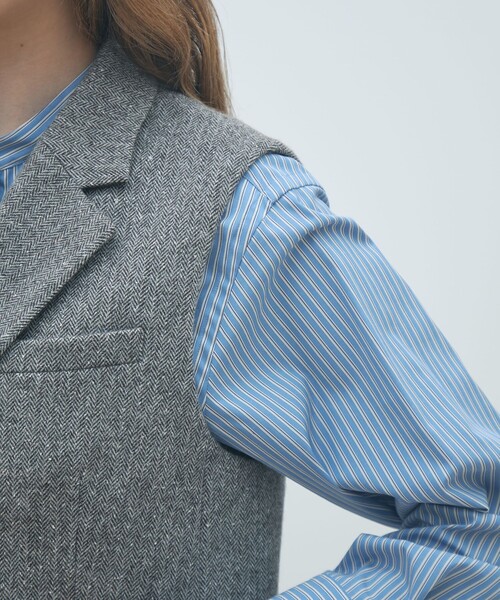 セール】ネップヘリンボーン ダブルブレストジレ（ベスト）｜MACPHEE