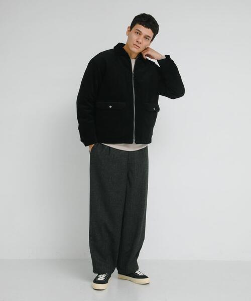 URBAN RESEARCH Sonny Label（アーバンリサーチサニーレーベル）の「パデッドショートジップブルゾン（ブルゾン・メンズ・ブラウン/グレー系その他/ブラック/チャコールグレー・LARGE/MEDIUM）」の10枚目の写真