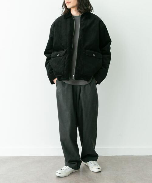 URBAN RESEARCH Sonny Label（アーバンリサーチサニーレーベル）の「パデッドショートジップブルゾン（ブルゾン・メンズ・ブラウン/グレー系その他/ブラック/チャコールグレー・LARGE/MEDIUM）」の13枚目の写真