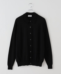 [美品]JOHN SMEDLEY ジョンスメドレー カーディガン　黒　S JOHN SMEDLEY ジョンスメドレー カーディガン メンズ ブラック