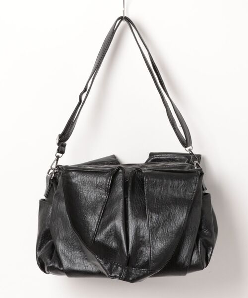 florist（フローリスト）の「2WAY タックポケットトートバッグ/レザータッチビジネスバッグ/ショルダーバッグ（ビジネスバッグ・レディース・ブラウン/ブラック・FREE）」の17枚目の写真