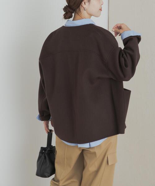 アーバンリサーチ DOORS ウールノーカラー ミドルコート URBAN RESEARCH DOORS（アーバンリサーチドアーズ）の「ウールノー