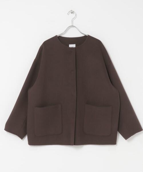 ウールリバーノーカーラミドルコート（その他アウター）｜URBAN