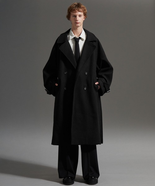 cussil/クシル】オーバーサイズダブルブレストワイドアームロング