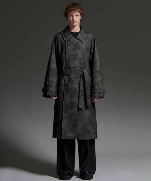 【美品】ダブルブレスト オーバーサイズコート OVERSIZED DOUBLE-BREASTED WOOL COAT オーバーサイズ ダブルブレスト