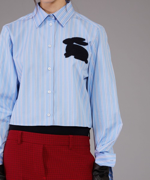 MSGM(エムエスジーエム)の「「BUNNY」モチーフ ストライプポプリンシャツ(シャツ/ブラウス・レディース・ブルー・38)」の5枚目の写真