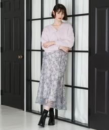 2025秋冬新作 刺繍レースマーメイドスカート