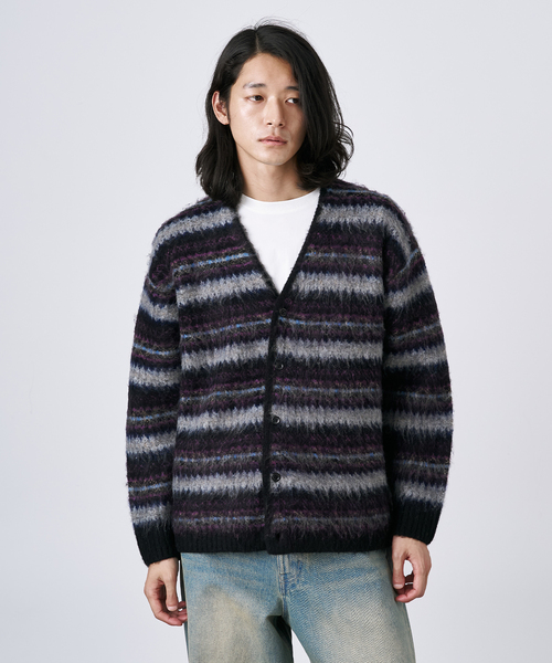 B.C STOCK（ベーセーストック）の「【CALIFORNIA RANCH HOUSE】シャギージャガード カーディガン（カーディガン/ボレロ・メンズ・ブラック/ブラック系その他/キャメル/ベージュ/ベージュ系その他/ブルー系その他・FREE）」の3枚目の写真