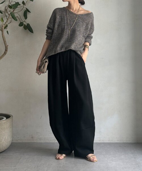 DouDou（ドゥドゥ）の「【WEB限定】ポンチワイドカービーパンツ（その他パンツ・レディース・ブラック/グレー/ブラウン・FREE）」の22枚目の写真