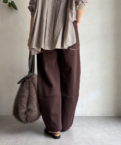 DouDou（ドゥドゥ）の「【WEB限定】ポンチワイドカービーパンツ（その他パンツ・レディース・ブラック/グレー/ブラウン・FREE）」の20枚目の写真