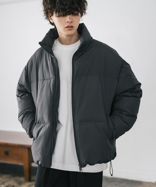 Rocky Monroe（ロッキーモンロー）の「新色追加 オーバーサイズ リアルダウン × 機能性ファイバーダウン ハイブリッドジャケット（ダウンジャケット/コート・メンズ・ブラウン/ネイビー/チャコール/グレー/ブラック/ブラック系/オフホワイト・XL/M/L）」の6枚目の写真