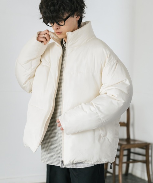 Rocky Monroe（ロッキーモンロー）の「新色追加 オーバーサイズ リアルダウン × 機能性ファイバーダウン ハイブリッドジャケット（ダウンジャケット/コート・メンズ・ブラウン/ネイビー/チャコール/グレー/ブラック/ブラック系/オフホワイト・XL/M/L）」の8枚目の写真