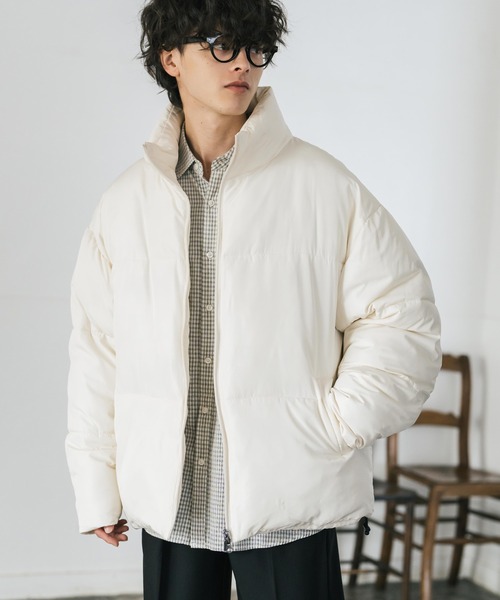 Rocky Monroe（ロッキーモンロー）の「新色追加 オーバーサイズ リアルダウン × 機能性ファイバーダウン ハイブリッドジャケット（ダウンジャケット/コート・メンズ・ブラウン/ネイビー/チャコール/グレー/ブラック/ブラック系/オフホワイト・XL/M/L）」の9枚目の写真