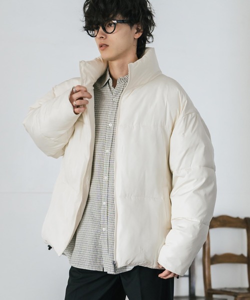 Rocky Monroe（ロッキーモンロー）の「新色追加 オーバーサイズ リアルダウン × 機能性ファイバーダウン ハイブリッドジャケット（ダウンジャケット/コート・メンズ・ブラウン/ネイビー/チャコール/グレー/ブラック/ブラック系/オフホワイト・XL/M/L）」の11枚目の写真