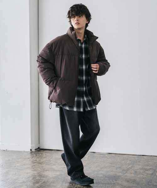 ゴブラン織りダウンジャケット Revo. ブルゾン アウター ヴィンテージライク ゴブラン ジャガード 総