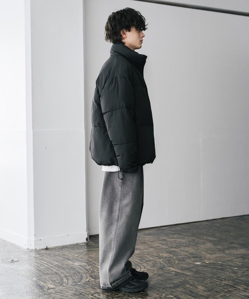 Rocky Monroe（ロッキーモンロー）の「新色追加 オーバーサイズ リアルダウン × 機能性ファイバーダウン ハイブリッドジャケット（ダウンジャケット/コート・メンズ・ブラウン/ネイビー/チャコール/グレー/ブラック/ブラック系/オフホワイト・XL/M/L）」の14枚目の写真