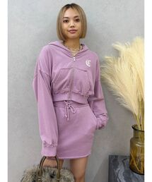 EVRIS | ワンポイントブリーチジップアップフーディ【セットアップ着用可能】(パーカー)